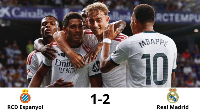 Victoria del Real Madrid frente al Espanyol