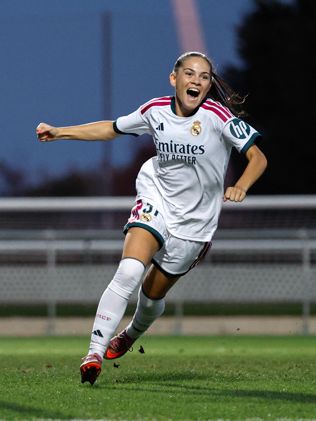 Ohiane Hernández celebrando el gol del empate ante el Deportivo de A Coruña
