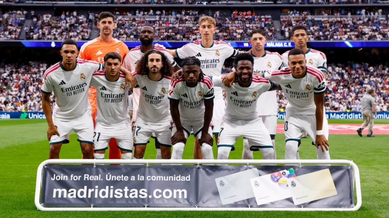La alineación del Real Madrid frente al Málaga