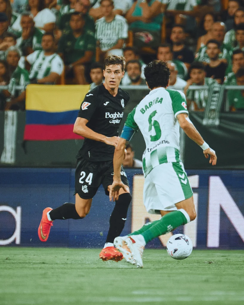 Sucic, durante el Real Betis 1-0 Real Sociedad
