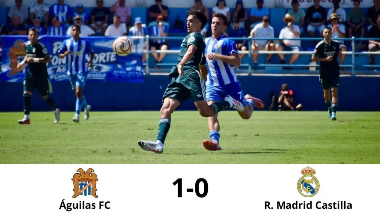 El Real Madrid Castilla pierde el invicto frente al Águilas