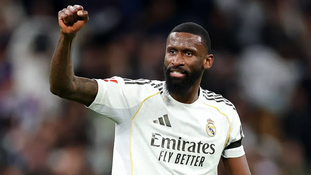 Antonio Rüdiger, celebrando con el Real Madrid