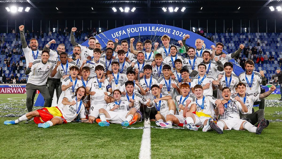 El Real Madrid, celebrando su segunda Youth League