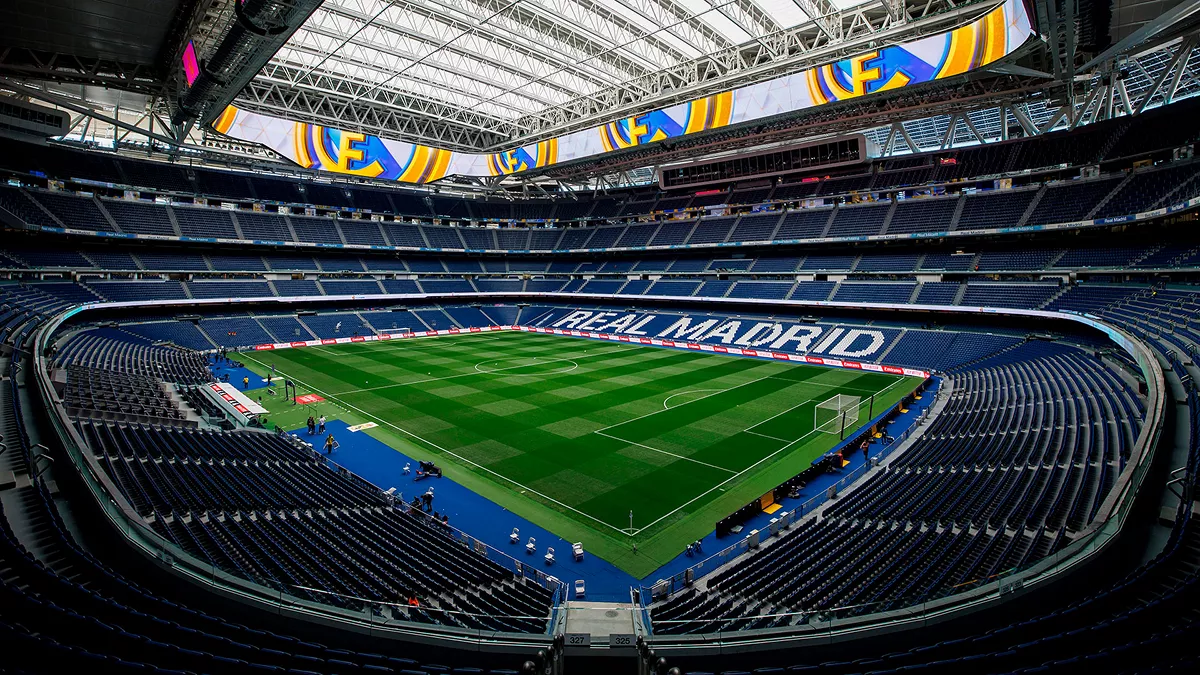 Vista panorámica del Santiago Bernabéu, estadio del Real Madrid