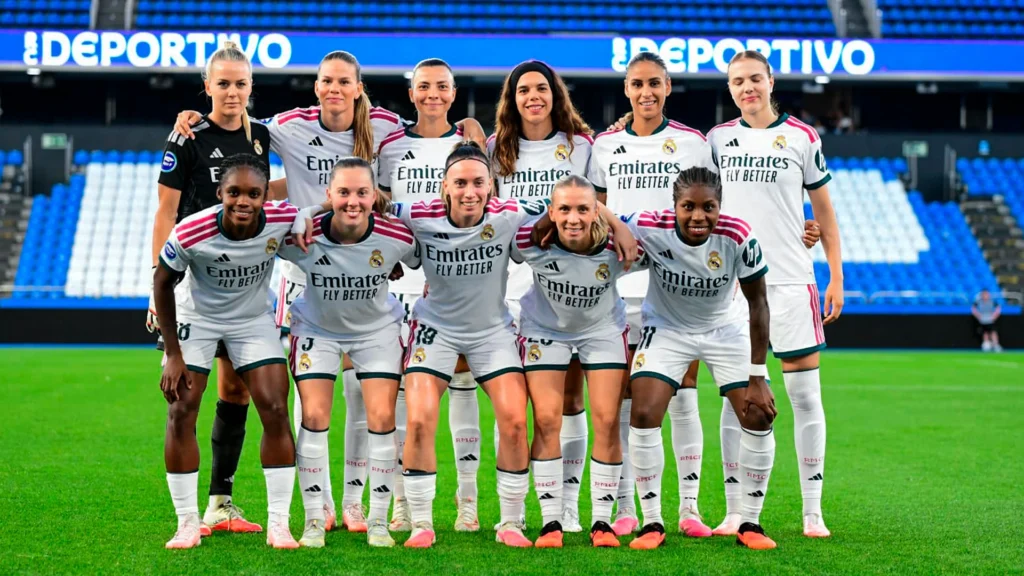 La alineación del Real Madrid femenino en Riazor