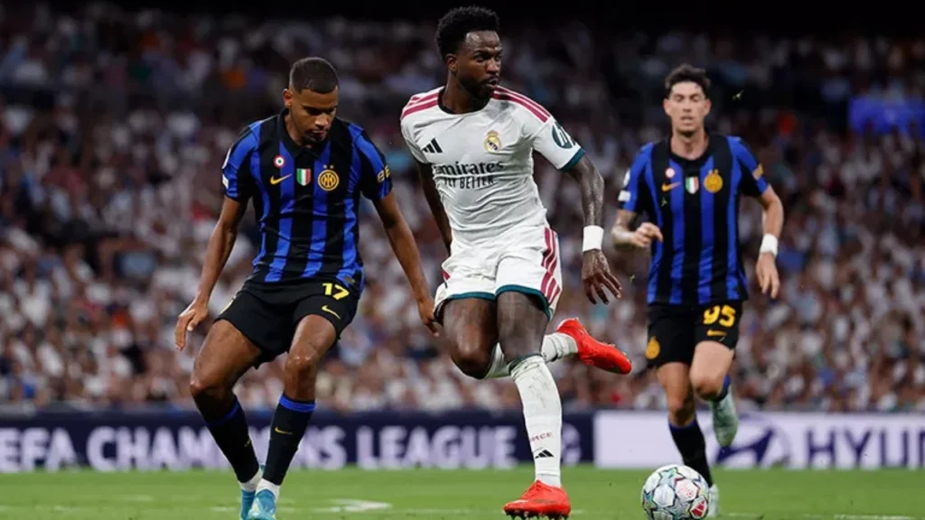 Vinicius, en el Real Madrid - Inter de Champions League