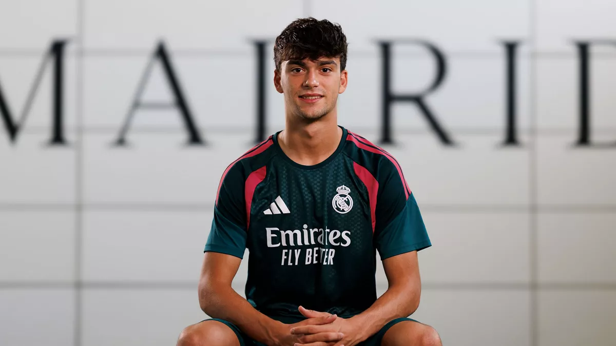 Mario Rivas en la Ciudad Deportiva de Valdebebas del Real Madrid