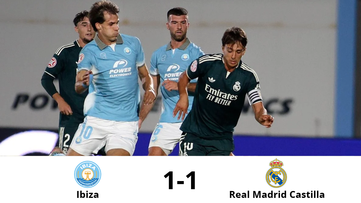 Ángel Carvajal y Sergio Mestre rescatan al Real Madrid Castilla en Ibiza