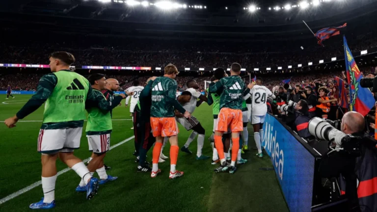 Celebración del Real Madrid en el Camp Nou
