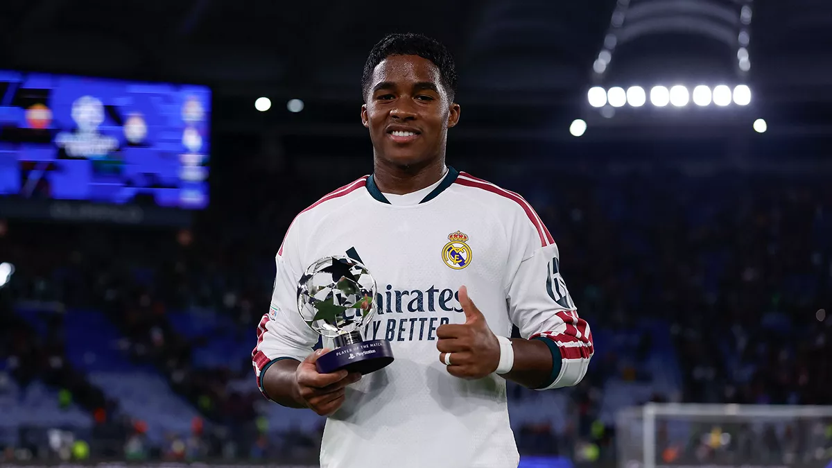 Endrick da un golpe encima de la mesa: de jugar cuatro minutos a ser el artífice de la remontada del Real Madrid en Roma
